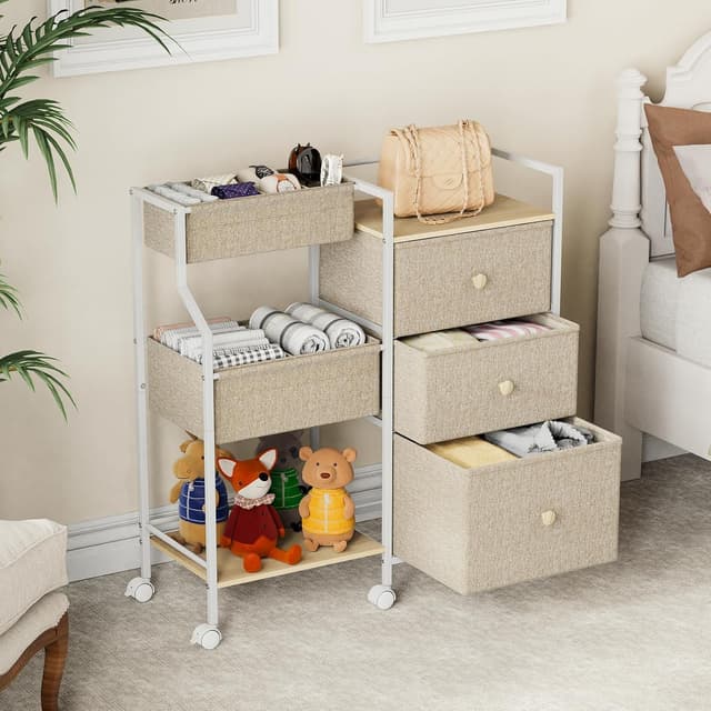 Thumbnail 3 de Modanais 3-Tier Baby Organizer Cart with Drawers