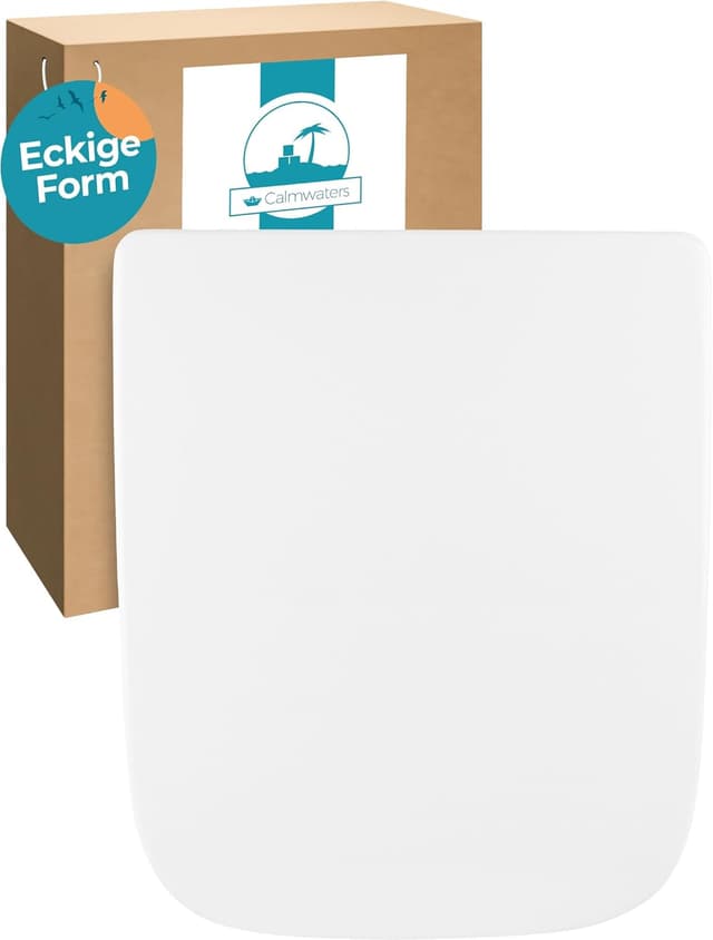 Detalle de Calmwaters® antibakterieller WC-Sitz mit Absenkautomatik für Keramag Renova Nr. 1 Plan (202150/202160) – Duroplast, weiß