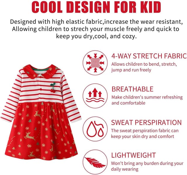 Detalle de Mädchen Langarm-Kleid aus Jersey-Baumwolle in A-Linie – Einhorn-Motive & Stickereien