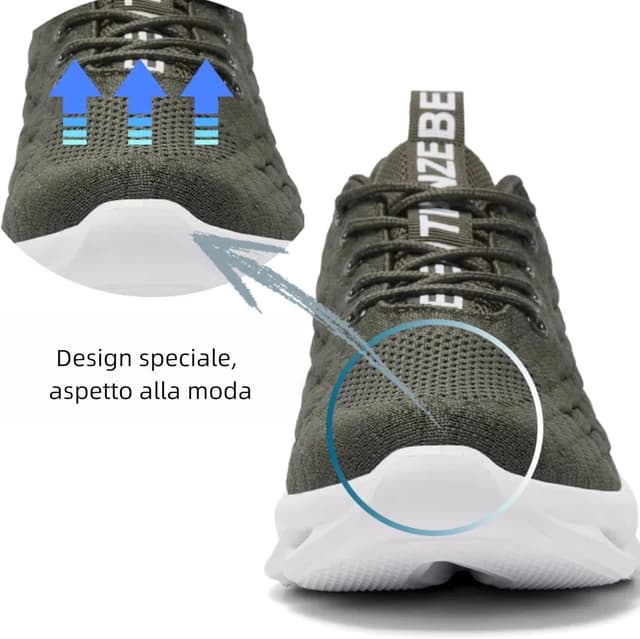 Detalle de TIANZEBEN Herren Turnschuhe: atmungsaktive Sportschuhe für Lauf- und Freizeit (Sneaker/Training)