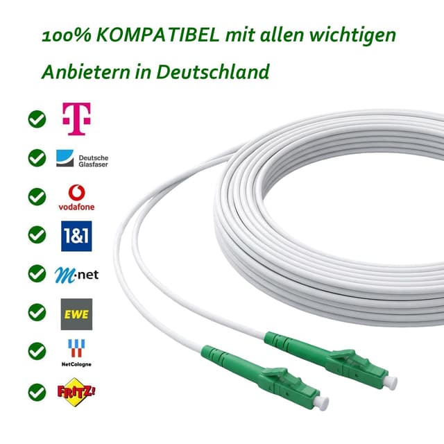 Detalle de Elfcam LC/APC Glasfaserkabel 2 m für FTTH