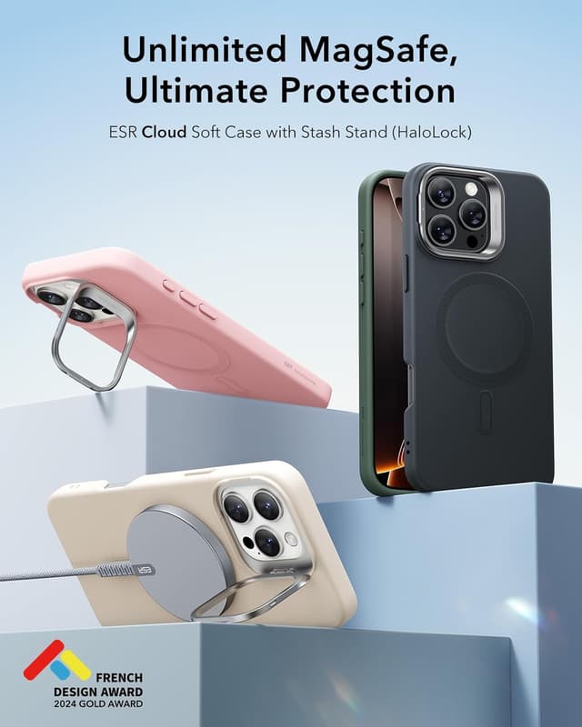 Detalle 2 de ESR Funda MagSafe iPhone 2024 Pro MAX con Soporte y Protección
