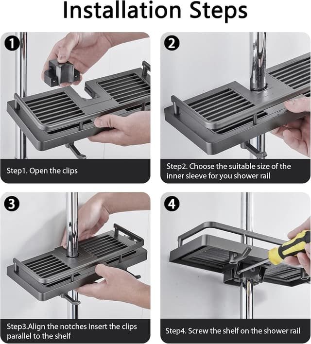 Thumbnail 6 de DUFU Mensola Doccia 27x12 cm per asta 21-25mm