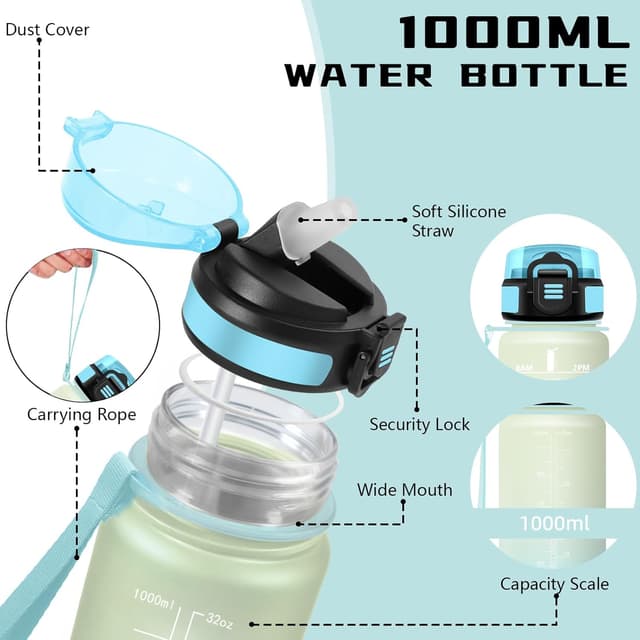 Thumbnail 2 de Mujigaga Botella 1 L a prueba de fugas