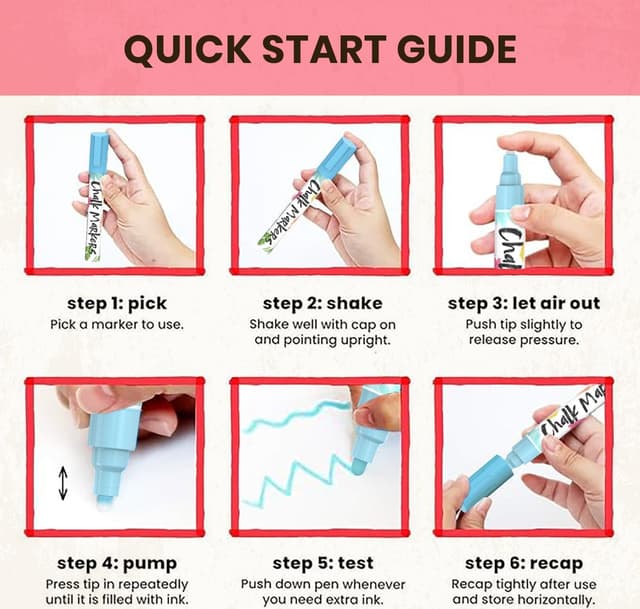 Thumbnail 5 de Chalkola Liquid Chalk Pens 10 Colours 🖍