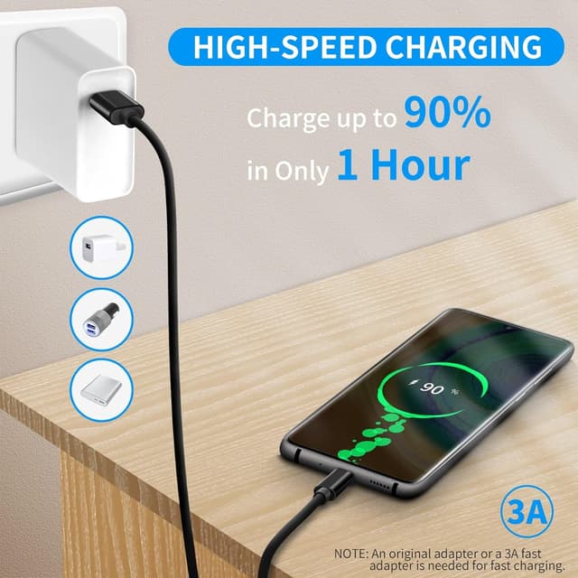 Detalle 2 de 3m USB-A to USB-C cable 10Gbps 60W