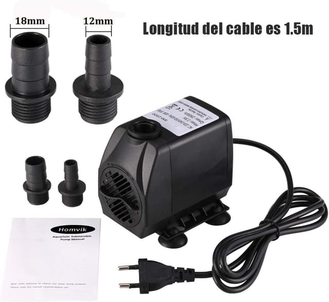 Thumbnail 6 de Homvik Bomba de Agua Sumergible 2500L/H 45W