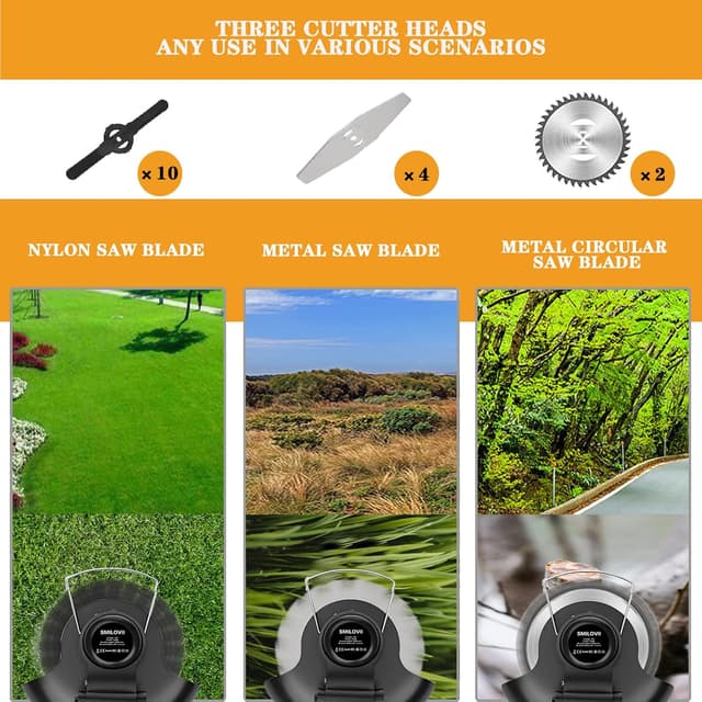 Thumbnail 6 de SMILOVII 21V Cordless Strimmer with Telescopic Handle