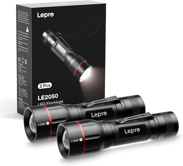 Detalle de Lepro LE2050 Taschenlampe 300 Lumen đŠ