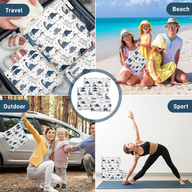 Thumbnail 4 de Zocipro Wetbag-Set (3 Stück) für Stoffwindeln – Nass- und Trocken-Wickeltaschen mit Reißverschluss