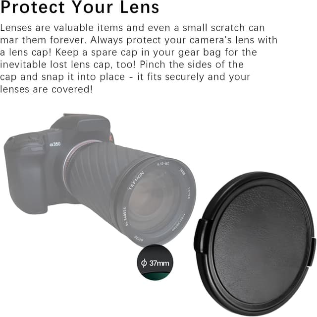 Thumbnail 1 de 37mm Objektivdeckel beidseitig drückbar