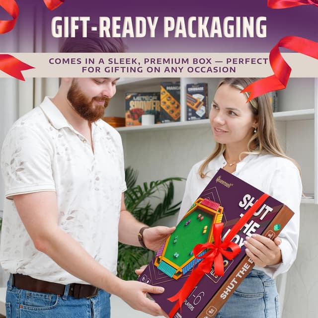 Detalle 2 de Queensell Color Shut the Box Game Wooden Board (16-Inch) for 1–6 Players