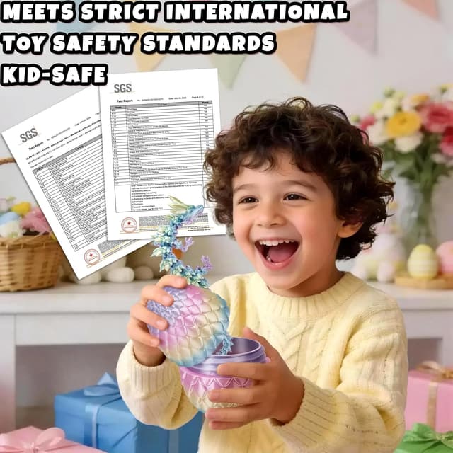 Detalle de YILCER 12" 3D Printed Dragon Egg Fidget Toy (Rainbow Color PLA) — 12-inch