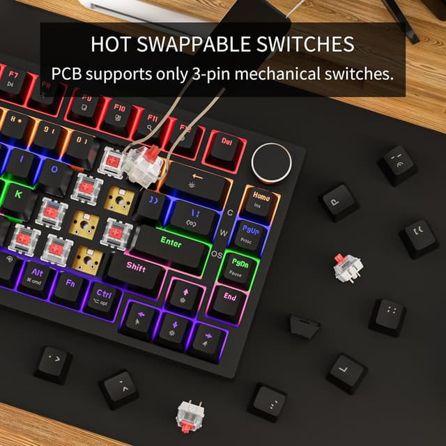 Thumbnail 4 de Newmen GM326 75% hot‑swappable mechanical keyboard ⌨