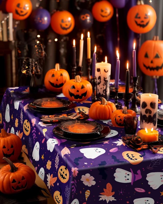 Thumbnail 6 de Pureegg Disposable Plastic Tablecloth 54 x 108 in