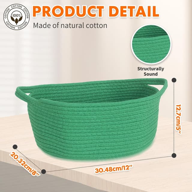 Detalle de Powerking woven basket storage cube 30.48 cm