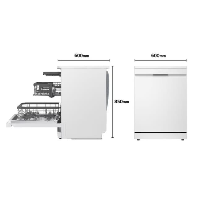 Detalle 2 de Lavavajillas LG Quadwash Steam con tercera bandeja a vapor y Easy Rack Plus