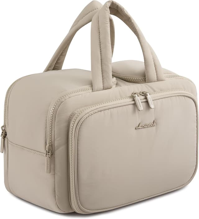 Detalle de LOVEVOOK Kulturtasche Damen groß – leichte Reise-Kosmetiktasche mit Nassfach und großem Fassungsvermögen