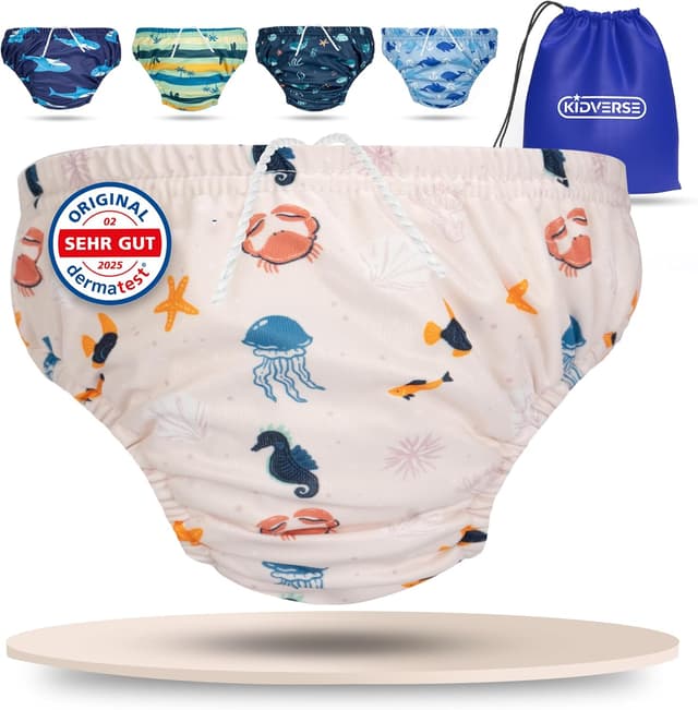 Thumbnail 6 de KIDVERSE Schwimmwindel Baby Badehose (wiederverwendbar) ab 6 bis 12 Monate inkl. Tragetasche