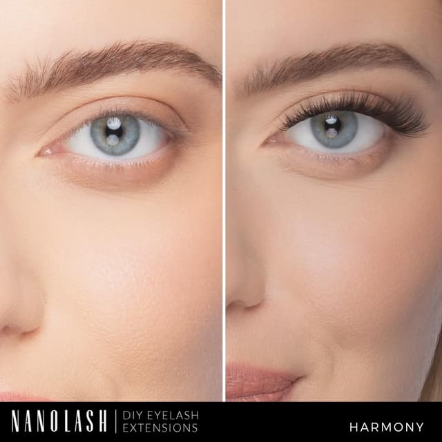 Detalle 2 de Nanolash DIY Wimpern-Cluster „Harmony“ – 36 Stück für Wimpernverlängerung zu Hause