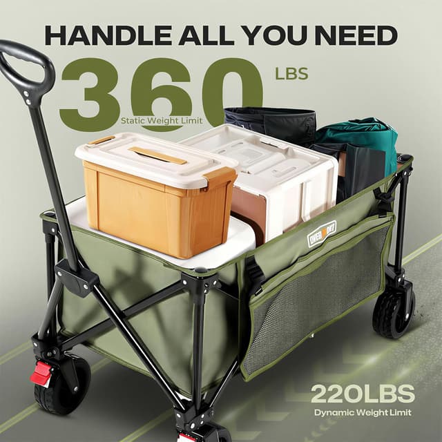 Detalle 2 de Overmont Faltbarer Bollerwagen 150 kg