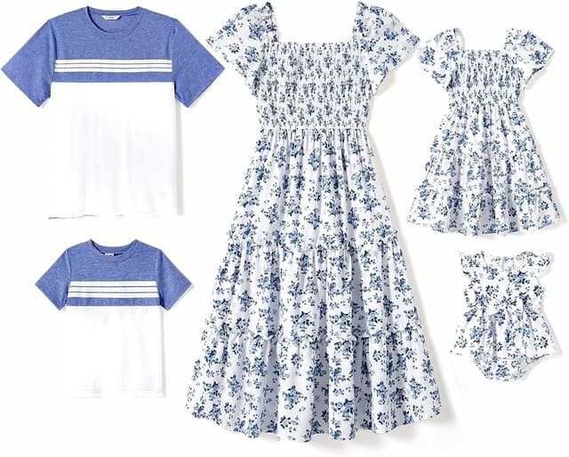 Imagen de PATPAT Ensemble familial tropical Robe & T‑shirt en OfertitasTOP