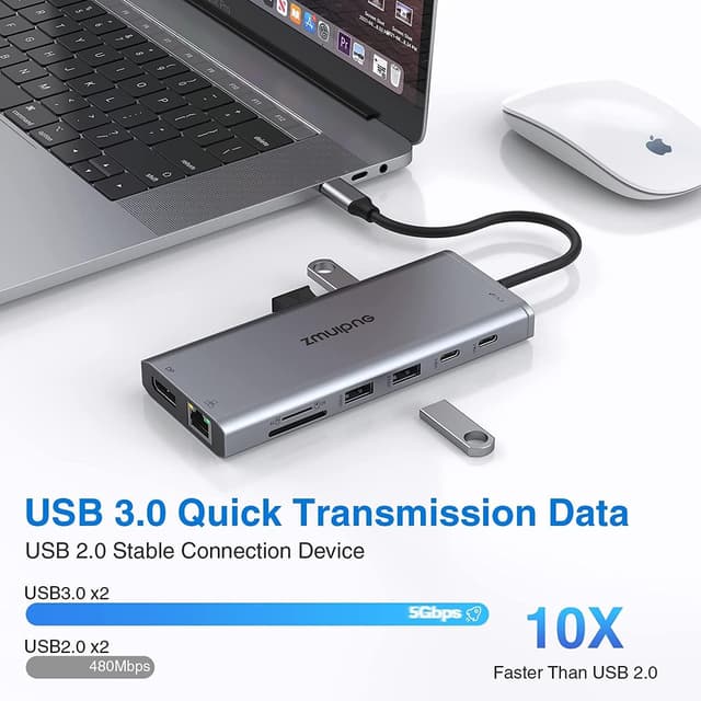 Thumbnail 4 de USB C Docking Station 14‑in‑1 87W für Laptops