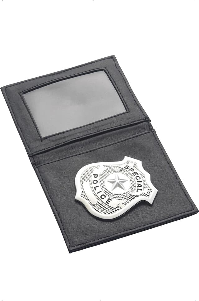 Thumbnail 1 de Smiffy's Police Badge in Wallet - Black/Silver đ
