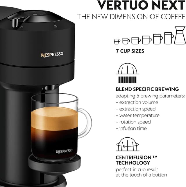 Detalle 2 de De'Longhi Nespresso Vertuo Next 6-size coffee machine
