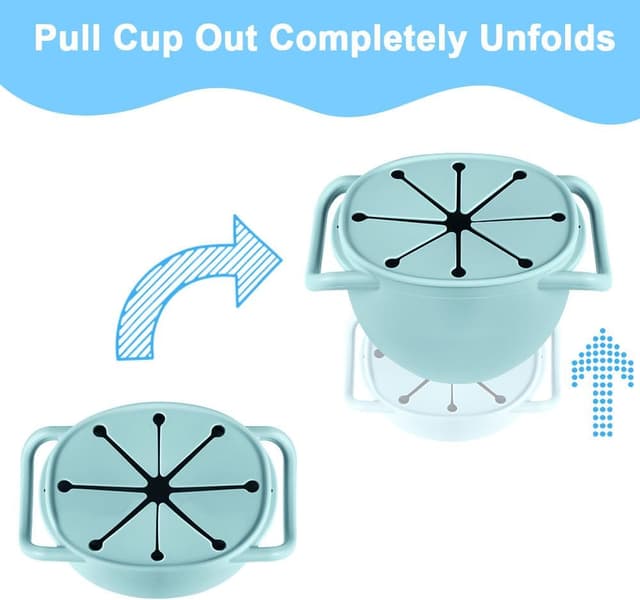 Detalle 2 de Vicloon tasse à collation en silicone pliable avec boîte et lanière