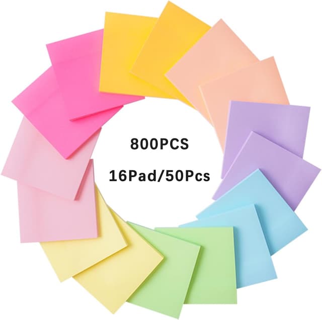 Thumbnail 6 de (16 Pads) Sticky Notes 3x3 inches multi-colour pads 📝