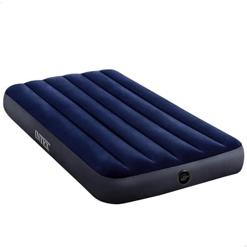 Detalle de Intex Classic Downy Dura-Beam (99x191x25 cm): colchón hinchable individual para camping e interior