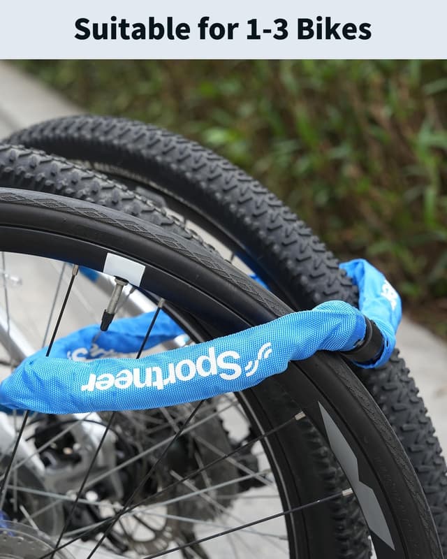 Detalle 2 de Sportneer lucchetto a catena 8 mm per bici