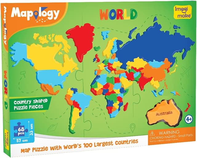 Thumbnail 5 de Imagimake Mapology USA & World Map Puzzle