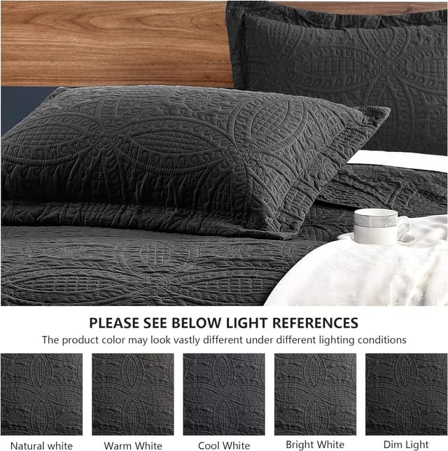 Thumbnail 4 de Love's cabin King Size Quilt Set 106x96