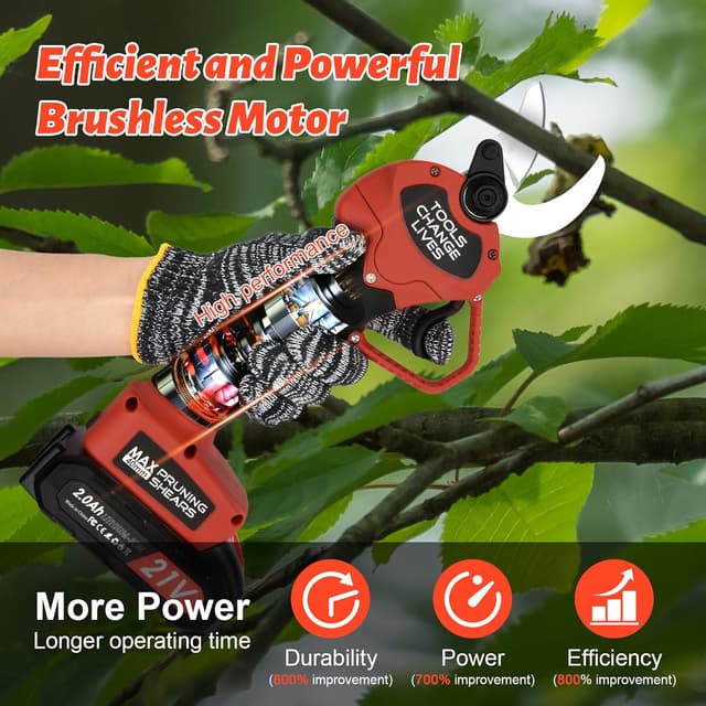 Detalle 2 de Forbici potatura elettriche 40 mm a batteria