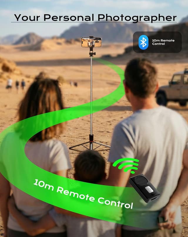 Thumbnail 5 de 170cm Phone Tripod & Selfie Stick