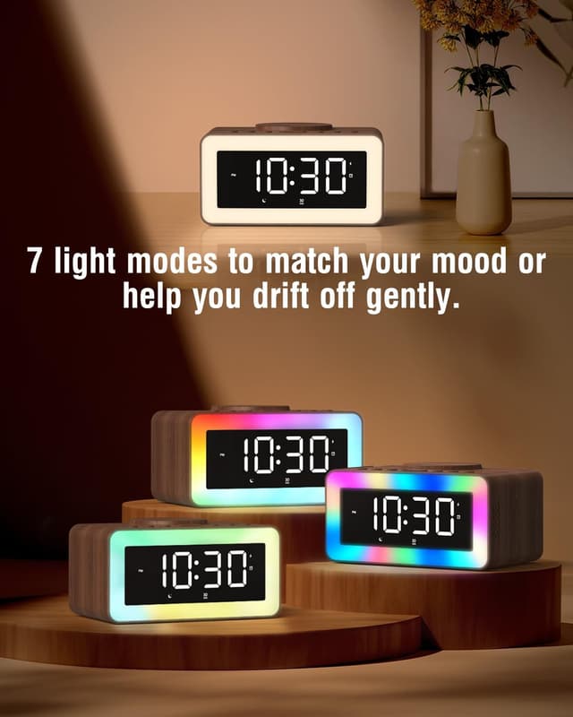 Thumbnail 6 de Alarm Clock Bedside with Wireless Charger 1