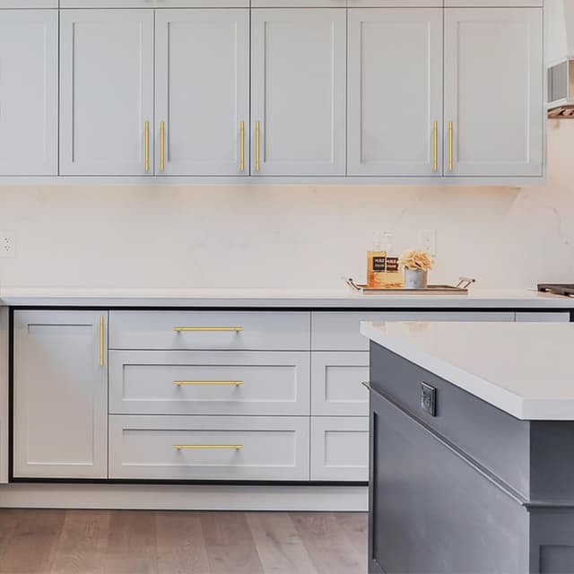 Detalle de Amerdeco 10 Pack Gold Cabinet Pulls with 192mm Hole Centre (Aluminium alloy) AM021