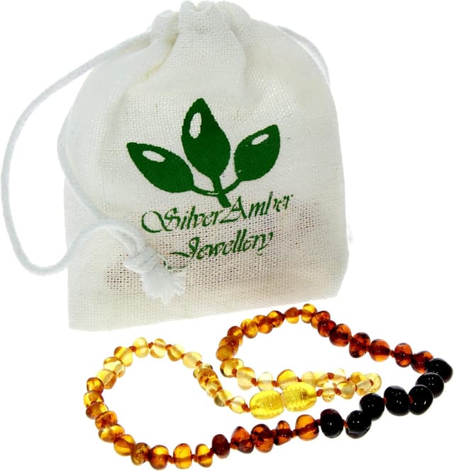 Detalle de SilverAmber Jewellery Collana in ambra baltica 100% naturale (cognac, ciliegia, miele, limone o ombré) lucida e grezza