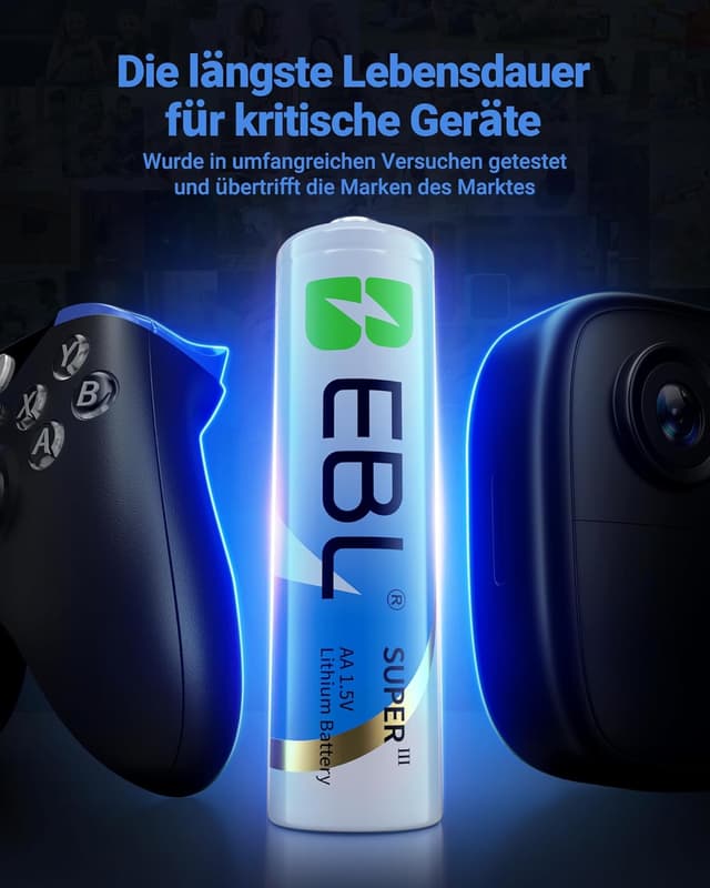 Thumbnail 5 de EBL AA Lithium 3700mAh 8er-Pack