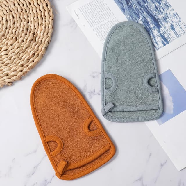 Thumbnail 6 de URAQT Guanto Esfoliante Corpo (2 pezzi) per doccia e bagno, per rimuovere pelle morta e impurità