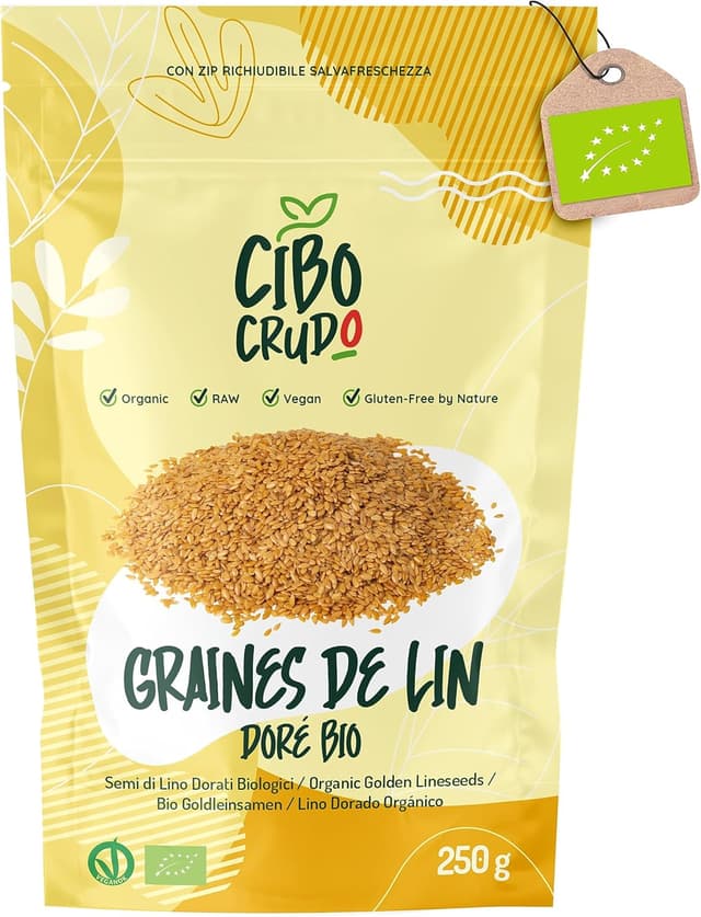 Imagen de CIBO CRUDO Graine de Lin DorĂ© Bio 250g đŸ en OfertitasTOP