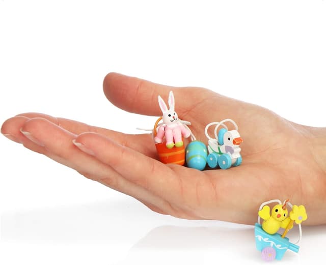 Thumbnail 4 de COM-FOUR 18x Figurines en bois Pâques 🐣