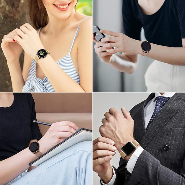 Thumbnail 6 de ZLZKJS Edelstahl-Mesh Uhrenarmband mit Magnetverschluss (14–24 mm) und Schnellverschluss