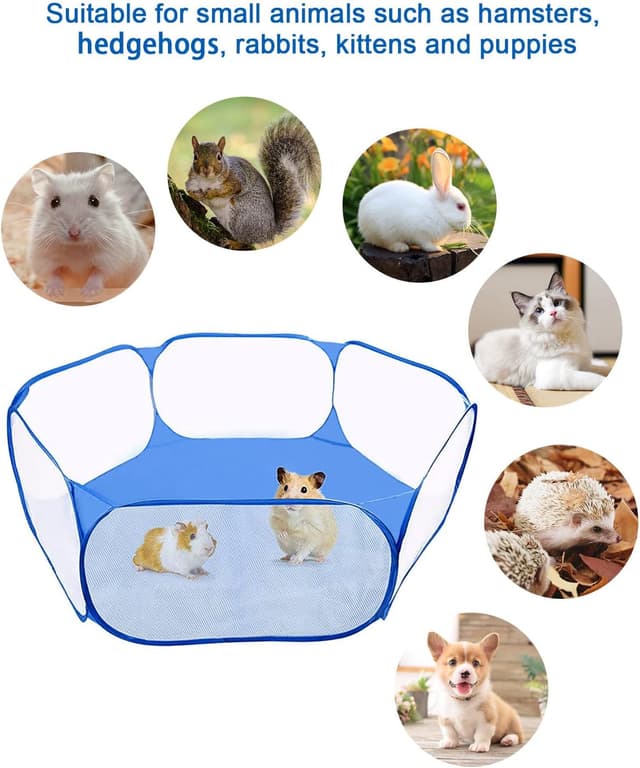 Detalle 2 de MAIKEHIGH Foldable Pet Puppy Playpen Cage Play Tent for Small Animals – Portable Indoor/Outdoor Fence
