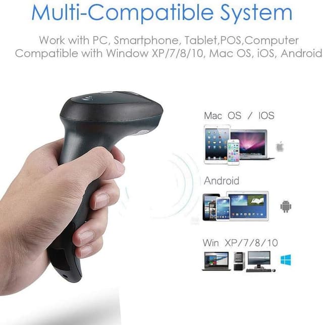 Thumbnail 2 de NETUM Lettore Codici a Barre Wireless Bluetooth 30m