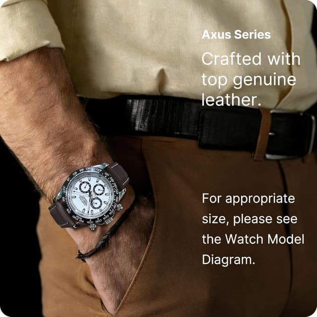 Thumbnail 2 de Fullmosa Cinturino in Pelle 22mm Marrone Scuro