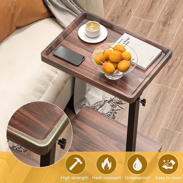 Thumbnail 5 de C Shaped Side Table 360° Swivel