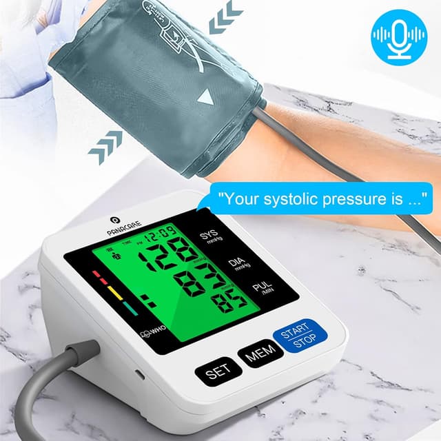 Detalle de PANACARE 2.0 Oberarm-Blutdruckmessgerät (vollautomatisch) mit 3-Farben-Display & 3,4" LCD